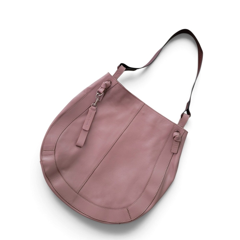 Lucky Brand Gryn Leather Hobo Shoulder Handbag Mauve Pink Purse NWOT